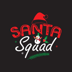 santa squad t shirt design 