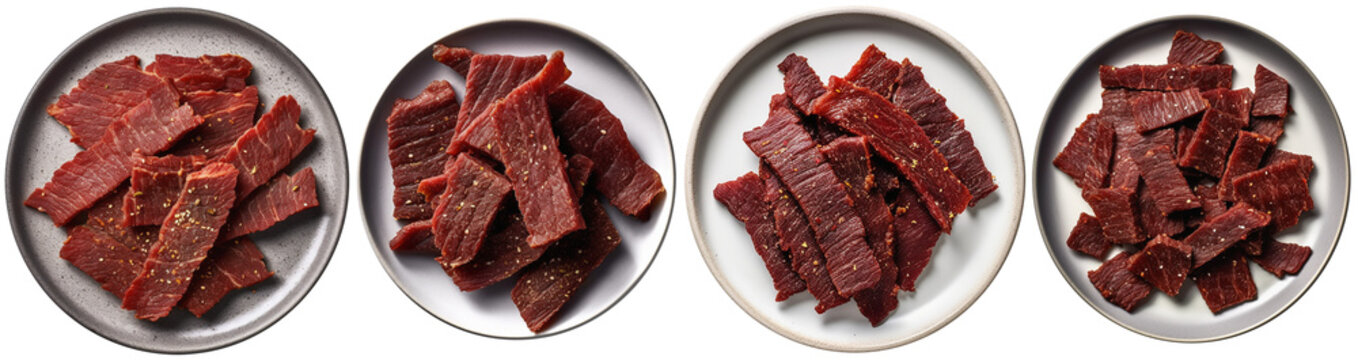 Beef jerky is a meat snack made from dried, seasoned and smoked lean beef