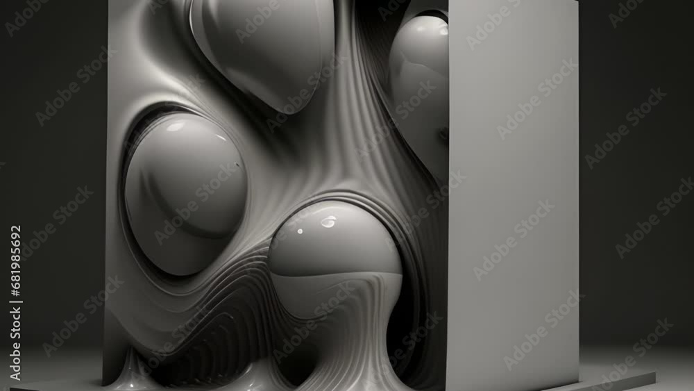 Aufkleber flow texture and structure making up a grey canvas. podium, empty showcase for packaging product pre