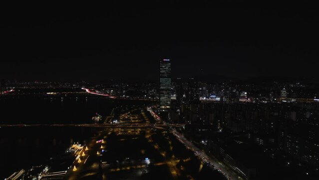 Yeouido SEOUL city view video South Korea with a drone