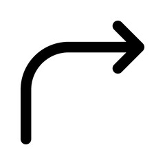 turn right glyph icon