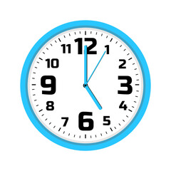 5 o'clock, Clock icon design. Vector office clock icon