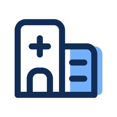 Fototapeta premium hospital filled line icon