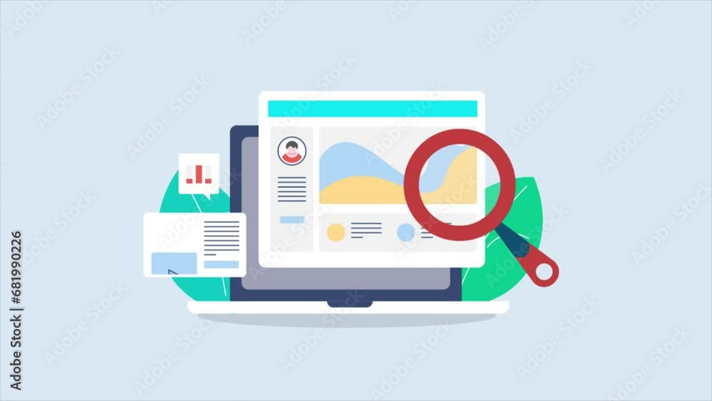 Aufkleber customer segmentation, buyer persona, client profile data on dashboard ui, web analytics conceptual 
