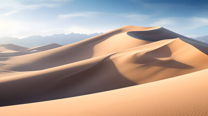 A desert with mountains