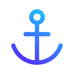 anchor gradient line icon