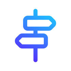 street sign gradient line icon