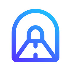 tunnel gradient line icon