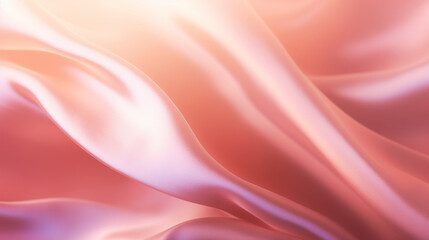 Fototapeta na wymiar Beautiful golden Valentine's day background with soft pastel pink silk and heart shape bokeh