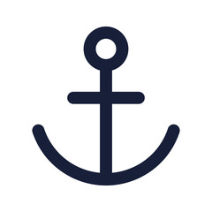 anchor flat line icon