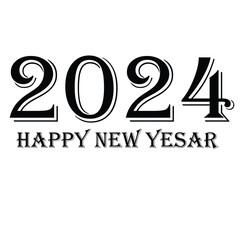 abstract 2024 happy new year design.