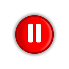 red circle pause button transparent background