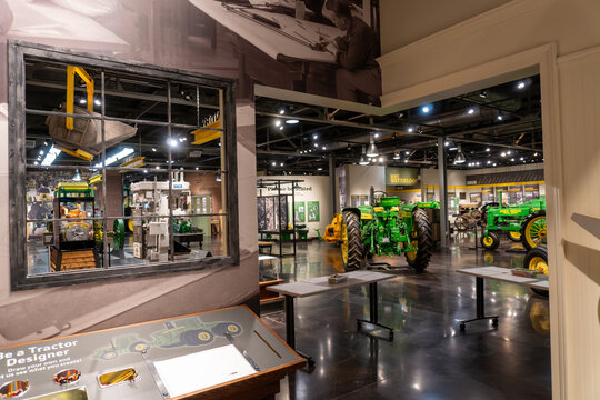 John Deere Tractor and Engine Museum in Waterloo, Iowa. Educational display about the design and engineering process. Be a tractor designer. 