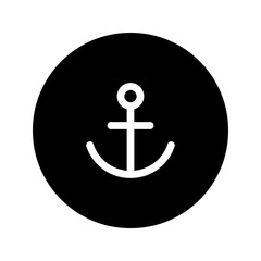 anchor line circular icon