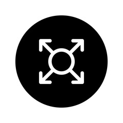 direction glyph circular icon