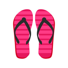 Flip flop. Summer slippers flat vector design isolated on white background