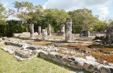 The obscure Mayan ruins of San Gervasio, located on the Mexican island of Cozumel