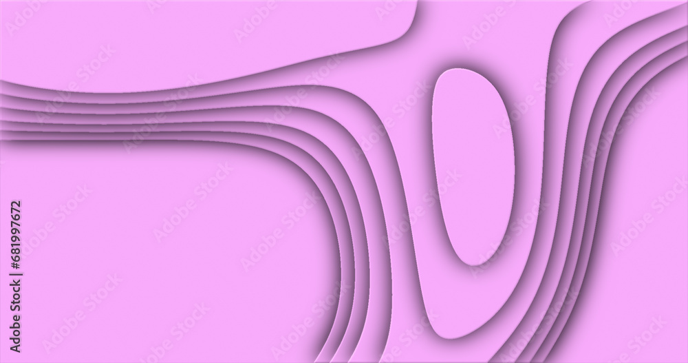 Poster pink cut curve abstract background pattern of lines and waves