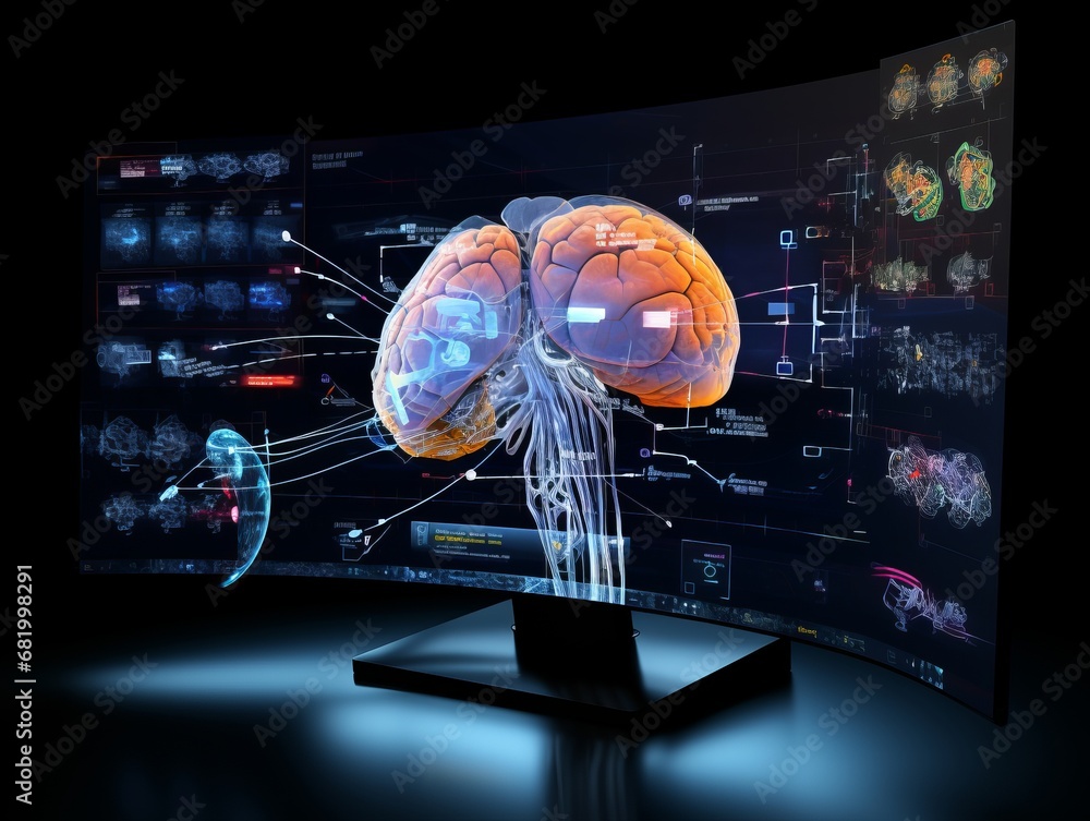 Poster advanced brain imaging technology on display