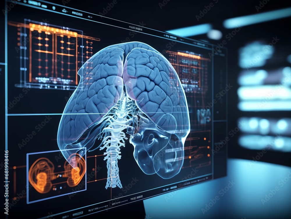 Poster advanced brain imaging technology on display