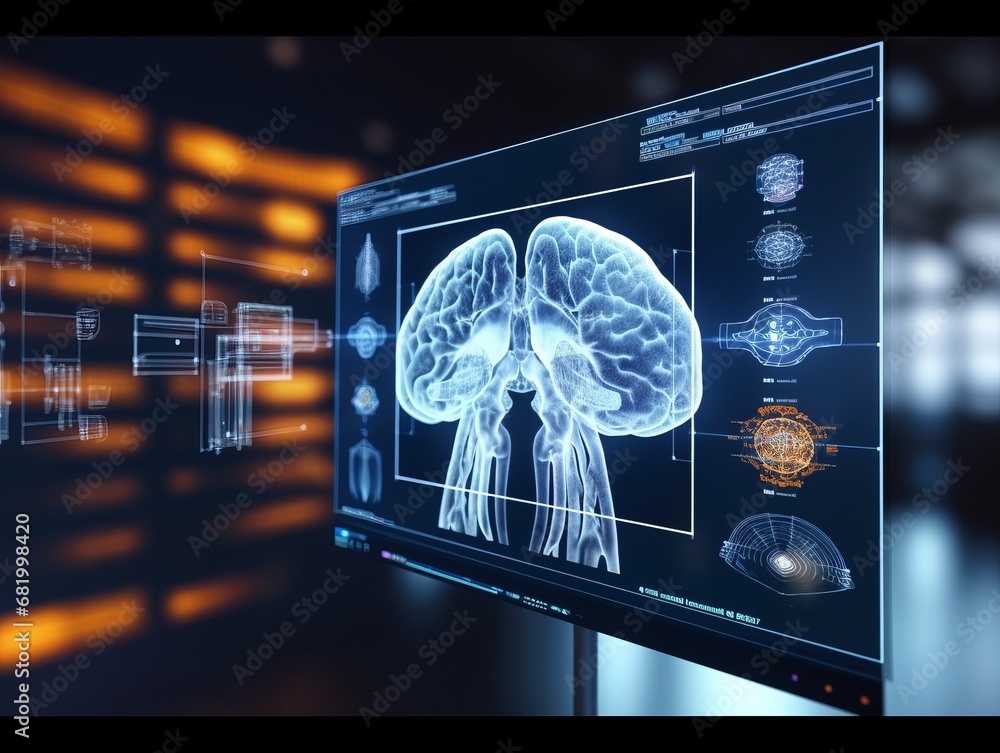 Poster advanced brain imaging technology on display