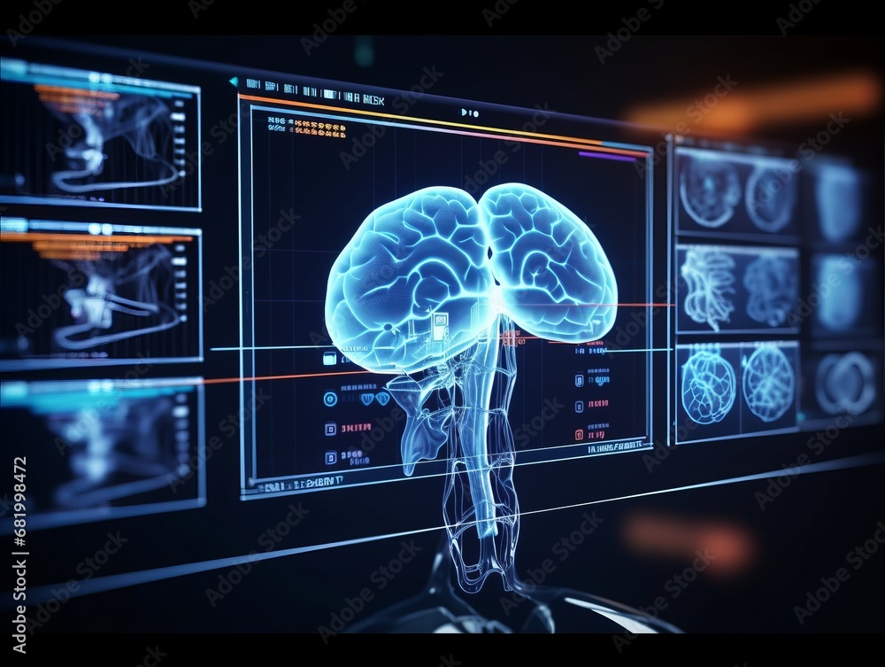 Poster advanced brain imaging technology on display
