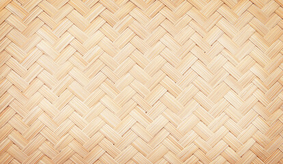 woven bamboo texture surface top view or bamboo wall - obrazy, fototapety, plakaty