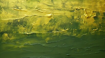 Uniform Avocado Green Texture with a Stroke of Gold Paint