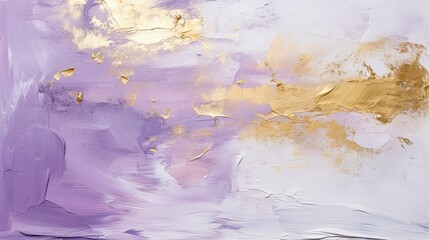 Uniform Pale Violet Texture with a Stroke of Gold Paint