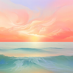 Fototapeta na wymiar a sunrise over the ocean