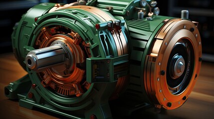 Asynchronous industrial electric motor for a chemical centrifugal pump in a manufacturing plant