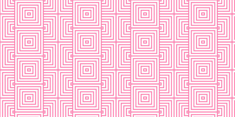 Seamless geometric ocean spiral pattern and abstract circle wave lines. Pink seamless tile stripe geomatics overlapping create retro square line backdrop pattern background. Overlapping Pattern.