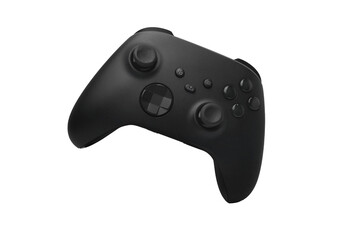 black Next Generation game controller on transparent background png