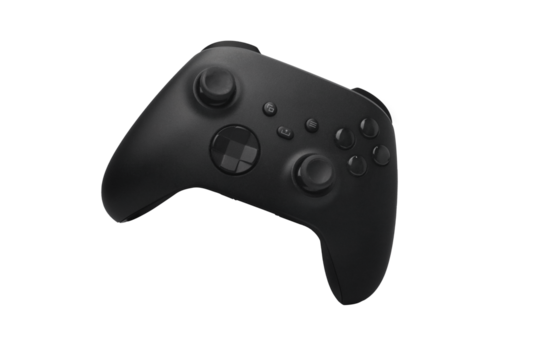 black Next Generation game controller on transparent background png