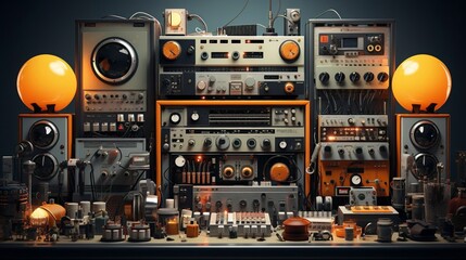 Soundscapes of Yesteryear: 3D Renderings Celebrating the Vintage Glory of Audio Equipment