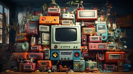 Pixel Pioneers: 3D Renderings Showcasing the Artistic Essence of Vintage Game Consoles