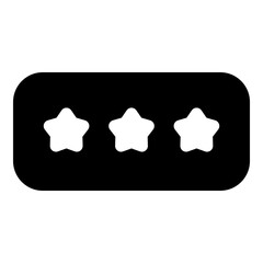 Rating stars icon for reviews and feedback
