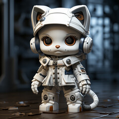3d Robot cartoon cat 