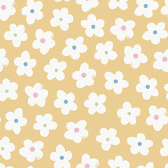 Pattern vector and background flowers pattern design