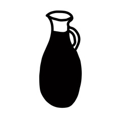 olive oil food Hand drawn organic line doodle