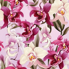 Orchid Symphony Floral Background