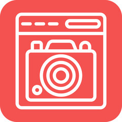 Vector Design Camera Website Icon Style