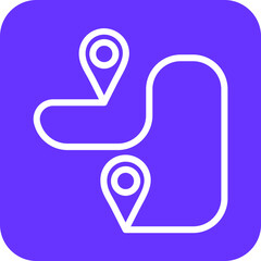 Vector Design Route Map Icon Style