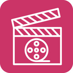 Vector Design 3d Film Icon Style
