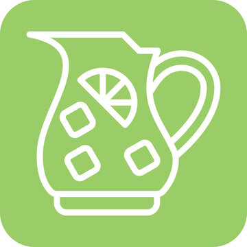 green pitcher with lemon and ice clip art preview