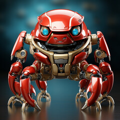 Fototapeta premium 3d Robot cartoon crab 