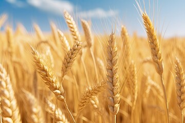 Golden Wheat Field under a Summer Sky