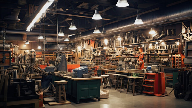 Interior of a workshop