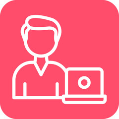 Vector Design Independent Work Icon Style