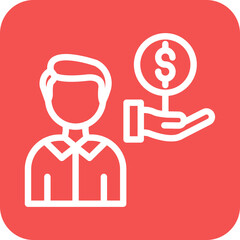 Vector Design Auction Guest Male Icon Style